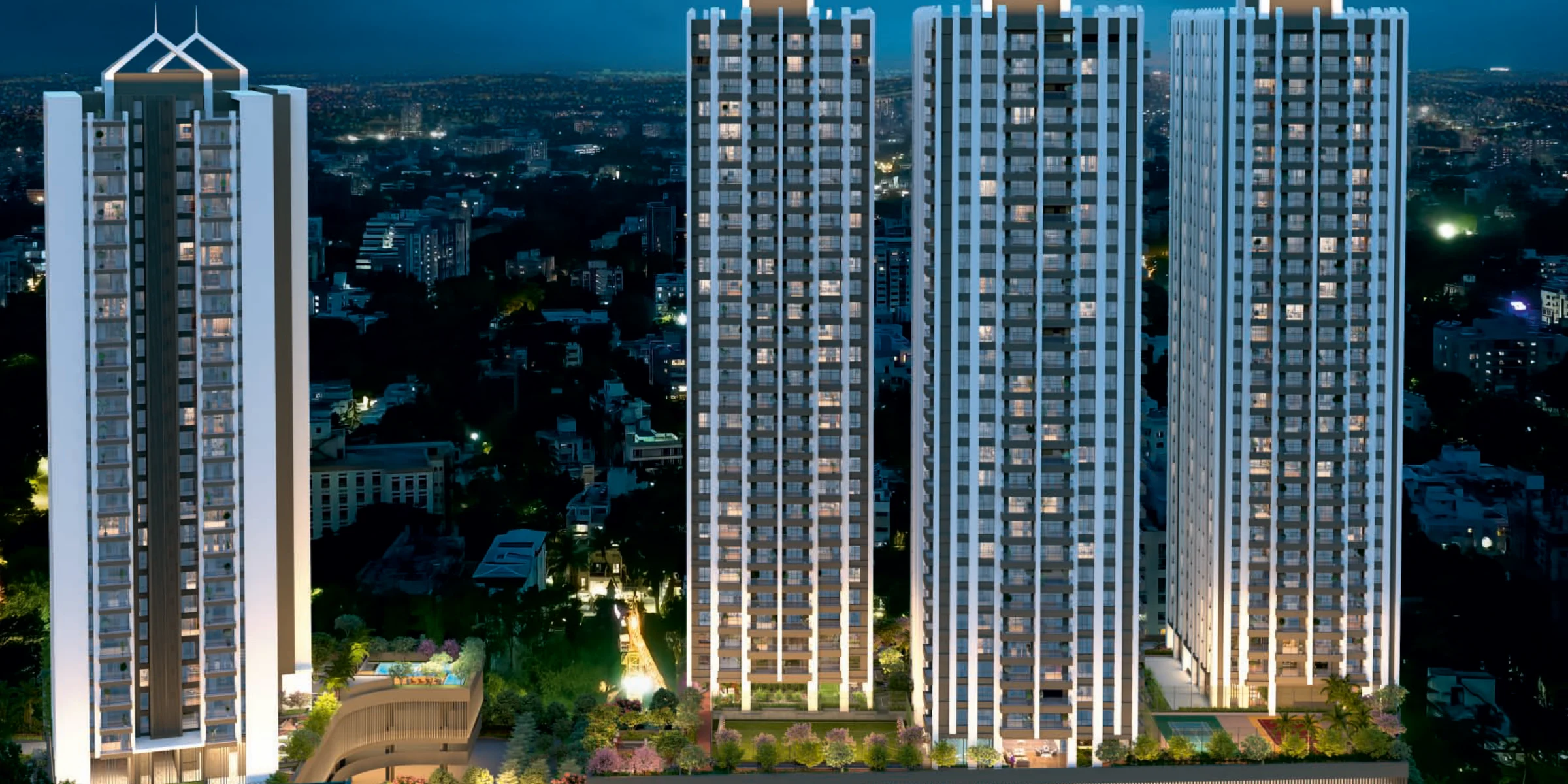 Venkatesh Erandwane Central towers at night