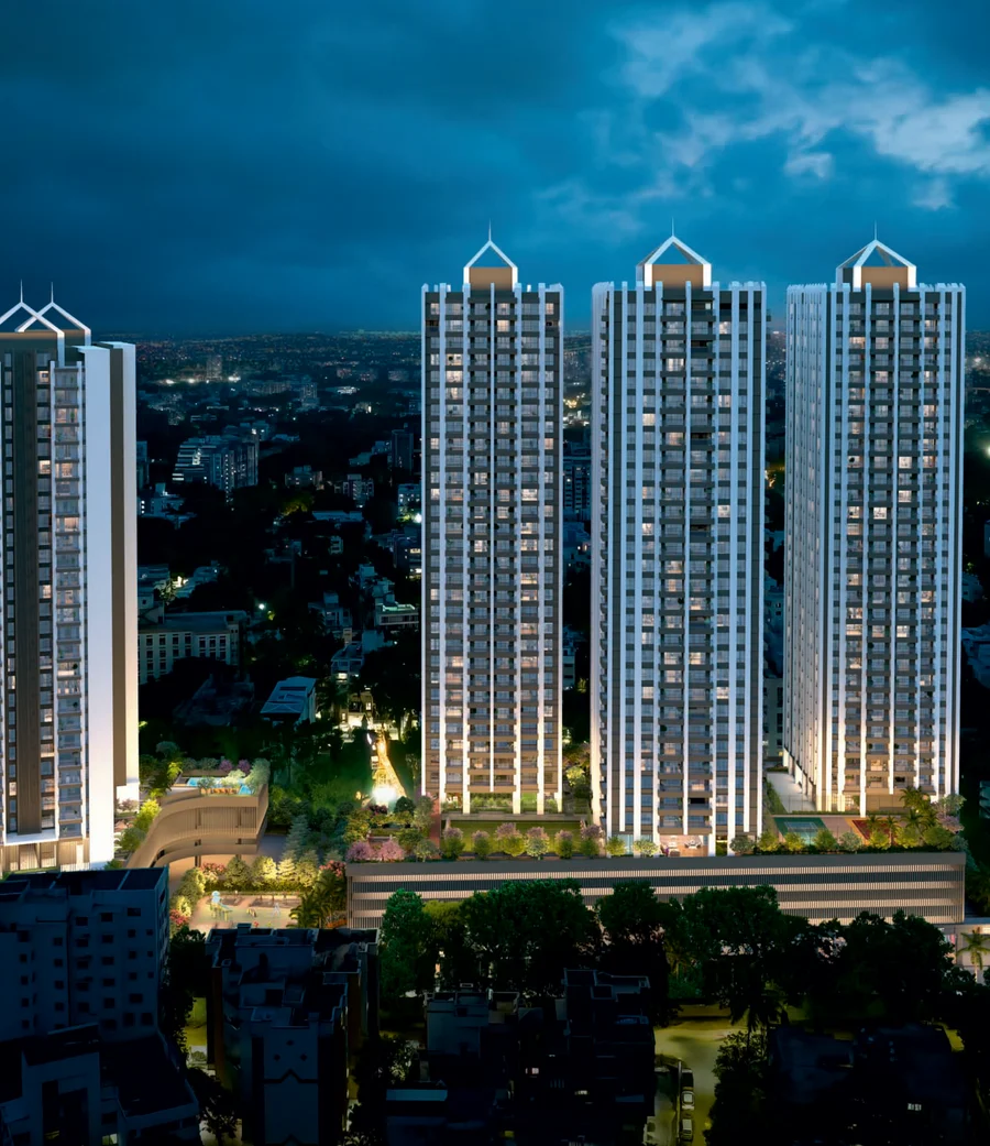 Venkatesh Erandwane Central towers at night